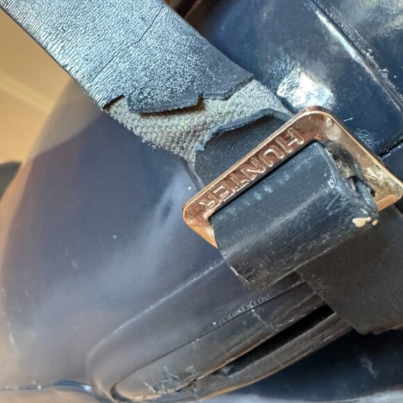 Hunter Original Tall Glossy Rain Boots Navy Blue Size 37 (6 US) - Picture 9 of 15